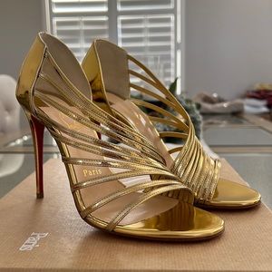 Christian Louboutin Gold Pumps